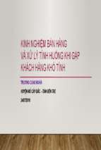 TRUONG CUNG NGHIA - KINH NGHIEM BAN HANG