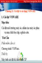 chuong XI-Cai dat su dung VMWARE