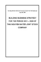 Xây dựng chiến lược kinh doanh cho công ty cổ phần nước thái nguyên giai đoạn 2011 2020