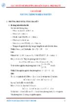 Chuyên đề phương trình nghiệm nguyên đại số 8