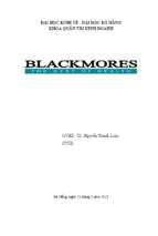 Phân tích chiến lược kinh doanh công ty blackmores limited