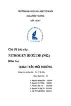 Báo cáo chủ đề Nitrogen dioxide