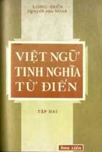 Việt ngữ tinh nghĩa tự điển 2 1950  nguyễn văn minh