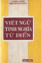 Việt ngữ tinh nghĩa tự điển 1950  nguyễn văn minh