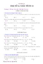 Phân dạng 552 câu trắc nghiệm toán đại số và giải tích lớp 11