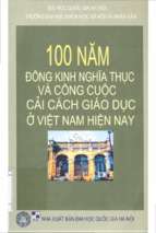 100 năm Đông kinh nghĩa thục và công cuộc cải cách giáo dục ở Việt nam hiện nay