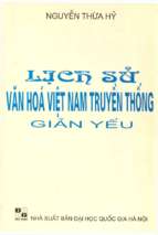 Lịch sử văn hóa Việt nam truyền thống Nguyễn Thừa Hỷ