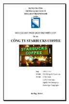 Tiểu luận môn Quản trị chiến lược: Công ty Starbucks coffee