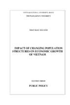 Impact of changing population structure on economic growth of vietnam
