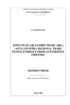 Effects of asean free trade area (afta) on intra regional trade flows evidence from automotive industry