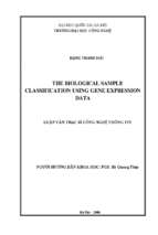 The biological sample classification using gene expression data