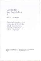 Cambridge key english test 3 with answers 