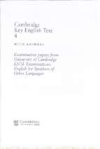 Cambridge key english test 4 with answers 