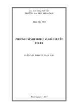 Phương trình fermat và giả thuyết euler