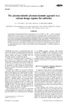 The pharmacokinetic–pharmacodynamic approach to a rational dosage regimen for antibiotics.
