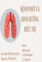 Bệnh phổi và dinh dưỡng điều trị 1