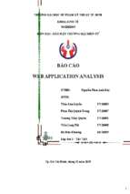 Báo cáo web application analysis