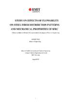 Master's thesis of engineering study on effects of flowability on steel fiber distribution patterns and mechanical properties of sfrc