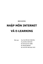 Nhập môn internet và e-learning