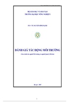 Giáo trình đánh giá tác động môi trường (đtm) của pgs - ts. nguyễn đình mạnh trường đại học nông nghiệp