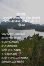 Ảnh hưởng của con người đến hệ sinh thái cửa sông – biện pháp khắc phục – liên hệ tại việt nam