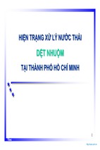 Hiện trạng xử lý nước thải dệt nhuộm tại tp. hồ chí minh