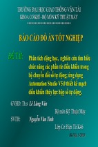 Phân tích động học, nghiên cứu tìm hiểu chức năng các phần tử điều khiển trong
