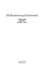 Nx manufacturing fundamentals