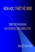 Thiết kế web macromedia dreamweaver