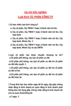 Luật kinh tế- phần công ty