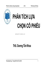 Phân tích lựa chọn cổ phiếu