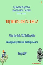 Thị trường chứng khoán- ths lâm