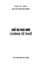 Chế độ hóa đơn chứng từ thuế
