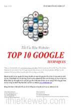 Tối ưu website top 10 google techniques