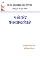 Bài giảng marketing cơ bản