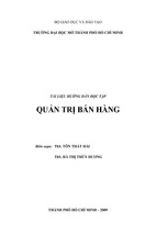 Bài giảng môn quản trị bán hàng - trường đh mở tp.hcm