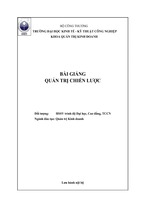 Quản trị chiến lược đại cương