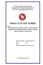 Bảo hiểm nông nghiệp tại mỹ và một số kiến nghị đối với chính sách bảo hiểm nông nghiệp của việt nam