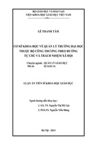 Cơ sở khoa học về quản lý trường đại học thuộc bộ công thương theo hướng tự chủ và trách nhiệm xã hội