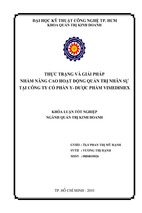 Thực trạng và giải pháp nhằm nâng cao hiệu quả hoạt động quản trị nhân sự tại công ty cổ phần y - dược phẩm vimedimex