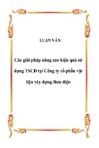 Các giải pháp nâng cao hiệu quả sử dụng tscđ tại công ty cổ phần vật liệu xây dựng bưu điện