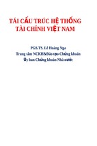 Tái cấu trúc hệ thống tài chính việt nam