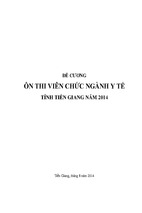 Đề cương ôn thi viên chức ngành y tế tỉnh tiền giang