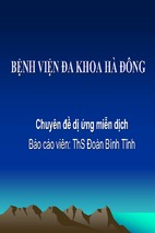 Bài báo cáo thực tập bệnh viện đa khoa hà đông-chuyên đề dị ứng miễn dịch