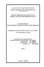 Bài báo cáo thực tập-dề tài- hệ thống thông tin quản lý cấp phép các hoạt động văn hóa