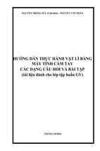 Bài báo cáo thực tập-hướng dẫn thực hành vật lí bằng máy tính cầm tay các dạng câu hỏi và bài tập