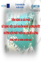 Bài báo cáo thảo luận-tiềm năng và giải pháp sử dụng hiệu quả nguồn năng lượng-nước hướng đến phát triển du lịch bền vững