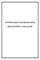 Bài báo cáo-20 lời khuyên giúp cho bạn đạt được phương pháp ôn thi toeic có hiệu quả