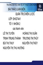 Bài báo cáo thảo luận nhóm-quản trị chiến lược lần một