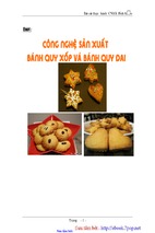 Bài báo cáo thực hành công nghệ sản xuất bánh quy